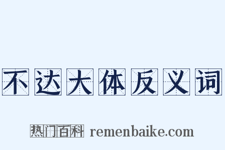 不达大体反义词是什么意思的图片